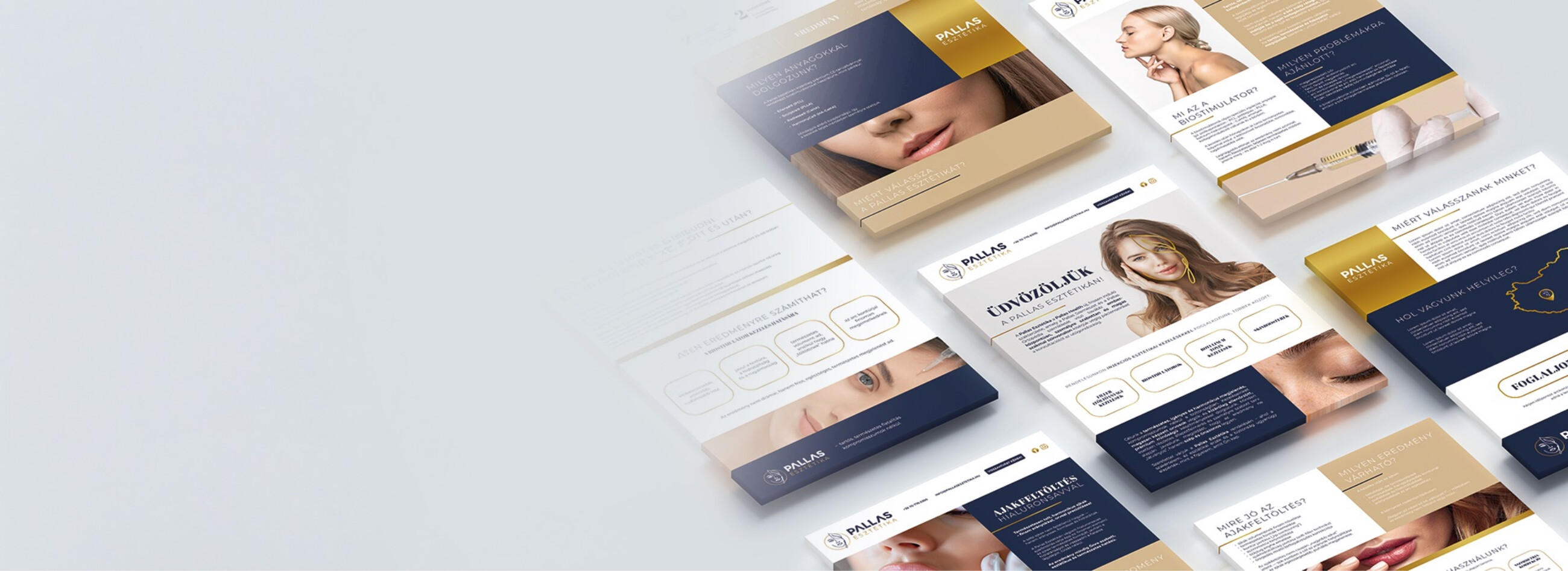 Pallas Esztétika webdesign referencia